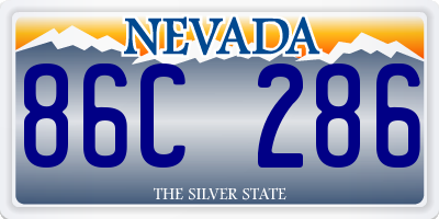 NV license plate 86C286