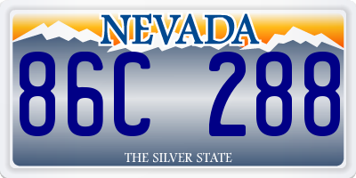 NV license plate 86C288