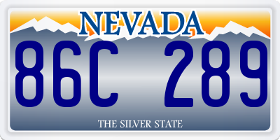 NV license plate 86C289