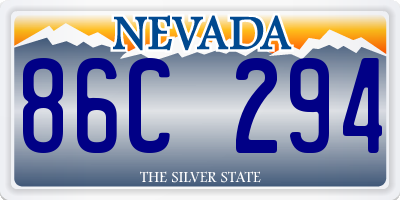 NV license plate 86C294