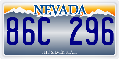 NV license plate 86C296