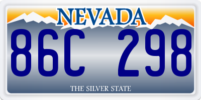 NV license plate 86C298