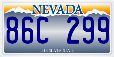 NV license plate 86C299