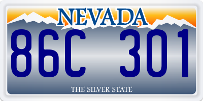 NV license plate 86C301