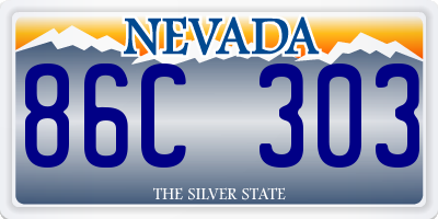 NV license plate 86C303