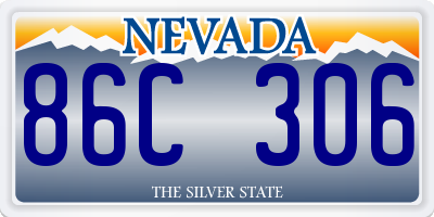 NV license plate 86C306