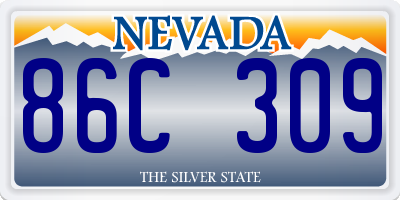 NV license plate 86C309