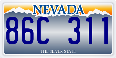 NV license plate 86C311