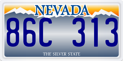 NV license plate 86C313