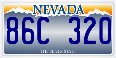 NV license plate 86C320