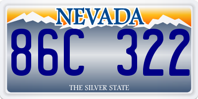 NV license plate 86C322