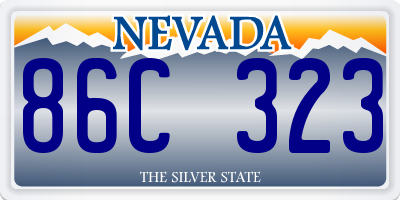 NV license plate 86C323