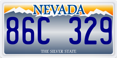 NV license plate 86C329