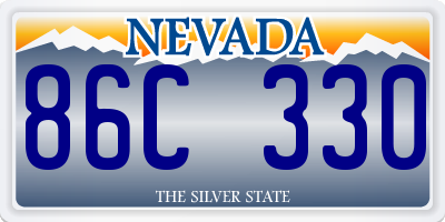 NV license plate 86C330