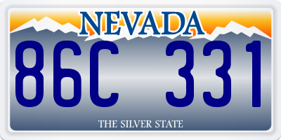 NV license plate 86C331