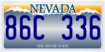 NV license plate 86C336