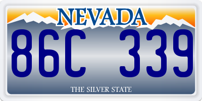 NV license plate 86C339