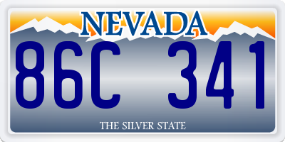 NV license plate 86C341