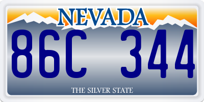 NV license plate 86C344