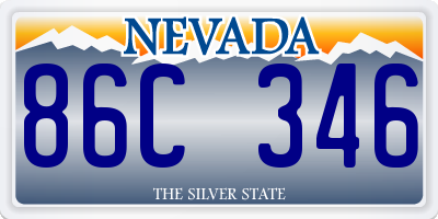 NV license plate 86C346