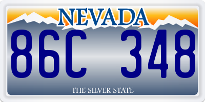 NV license plate 86C348