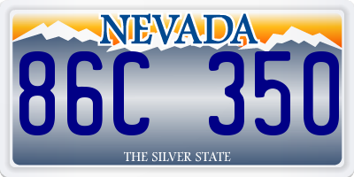 NV license plate 86C350