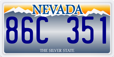 NV license plate 86C351