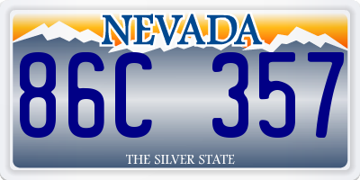 NV license plate 86C357