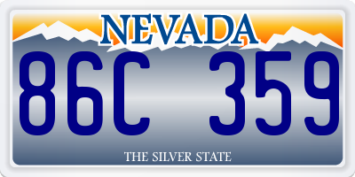 NV license plate 86C359