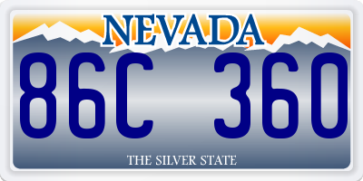 NV license plate 86C360