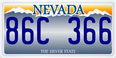 NV license plate 86C366