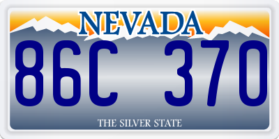 NV license plate 86C370