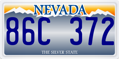 NV license plate 86C372