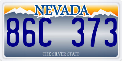 NV license plate 86C373