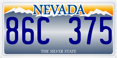 NV license plate 86C375