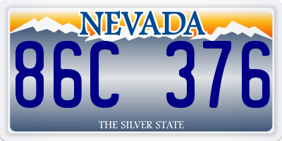 NV license plate 86C376