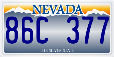 NV license plate 86C377