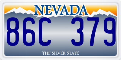 NV license plate 86C379