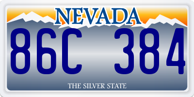 NV license plate 86C384
