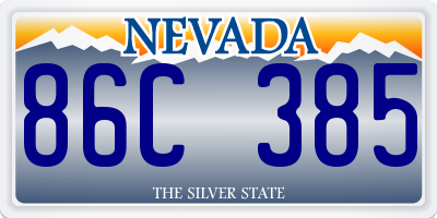 NV license plate 86C385