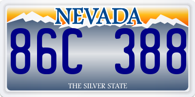 NV license plate 86C388