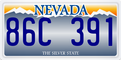 NV license plate 86C391