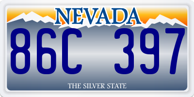 NV license plate 86C397