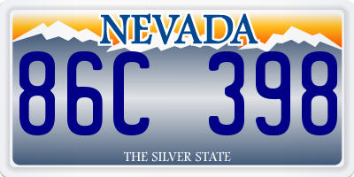 NV license plate 86C398