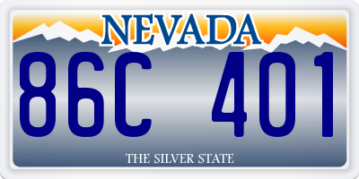 NV license plate 86C401