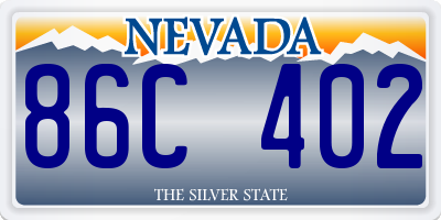 NV license plate 86C402