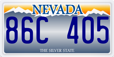 NV license plate 86C405