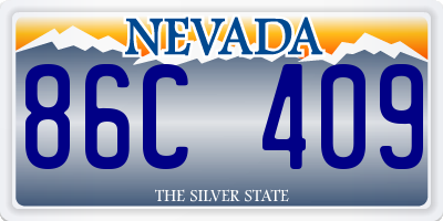NV license plate 86C409