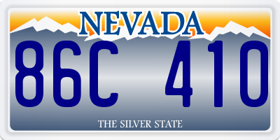 NV license plate 86C410