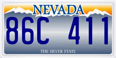 NV license plate 86C411